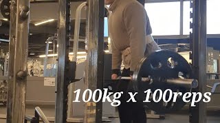 데드리프트 100kg 100개