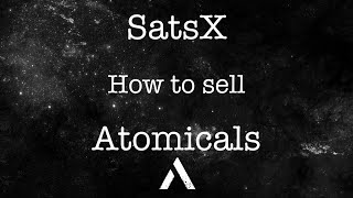 Marketplace - How to sell - Atomicals