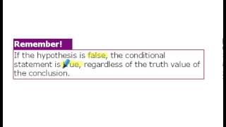 Geometry Chapter 2 Section 2, Conditional Statements