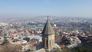 Tbilisi 12.2.2021. Статуя мать Грузии-улица Ахоспирели-улица Лермонтова-площадь Свободы. Sololaki