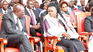 PRESIDENT RUTO AND KIPTUM'S WIFE MOMENTS AT THE DIAS DURING KIPTUM'S FUNERAL