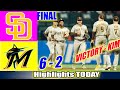 Padres Vs. Marlins [Full Game] -EXTRA innings Highlights TODAY | MLB Season 2024