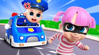 Police Car Chase Thief - Baby Police Song + More Bibiberry Nursery Rhymes & Kids Songs