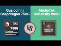 Snapdragon 750G vs Dimensity 800U Processor | Comparison Between Snapdragon 750G vs Dimensity 800U