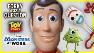 Toy Story Woody & Forky Asks A Question | Mike Monsters Work Inc | Pixar Disney 4 #shorts LIGHTYEAR