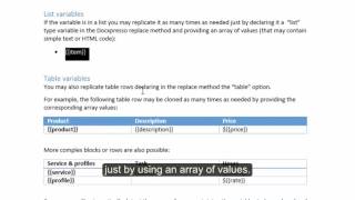 Variables inside a Word Document to Generate Dynamic Documents