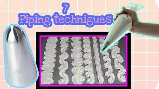 7 Basic Piping techniques Using 1 Tip Only || 2D Wilton Tip || NicNaj Vlogs