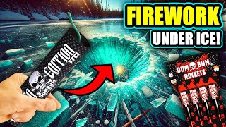 FIREWORKS under WATER! 💥🧊 What happens? 🤔 THE EXPERIMENT! ⚠️