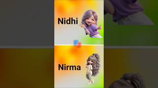 Nidhi vs Nirma #shorts #youtubeshorts #trendingshorts #funnyshorts #shortfeed #shortsviral #xyz