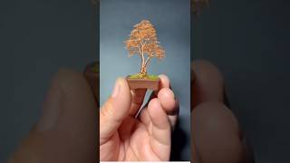 DIY Copper Wire Tree: Beautiful Art from Simple Materials 🌳 #CopperTree #DIYCrafts #art #shorts