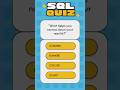 #sqltutorial #sql #mysql #quiz #oracle  #sqlquiz # oraclequiz