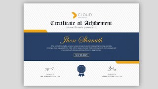 Creating a Professional Certificate Design in CMYK Color Using Free Fonts - Coreldraw Tutorials