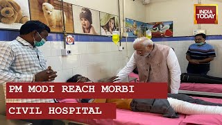 PM Modi Meets Morbi Bridge Tragedy Victims At Civil Hospital | Modi In Morbi | Gujarat News