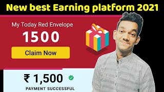 New best Earning platform Earn Daily 1000rs get free redeem Earn money live proof