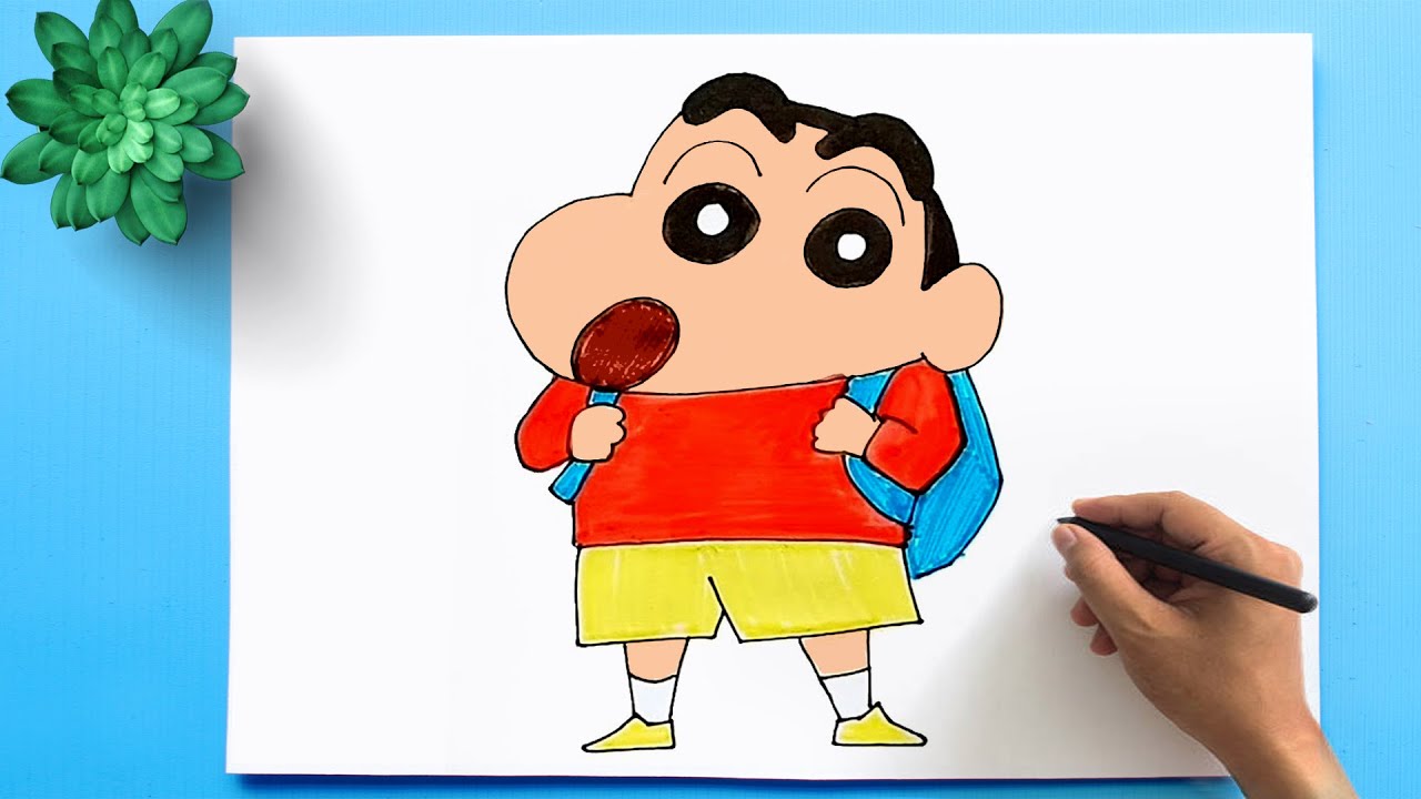 Shinchan Drawing Easy For Kids I How To Draw Shinchan Step By Step ...