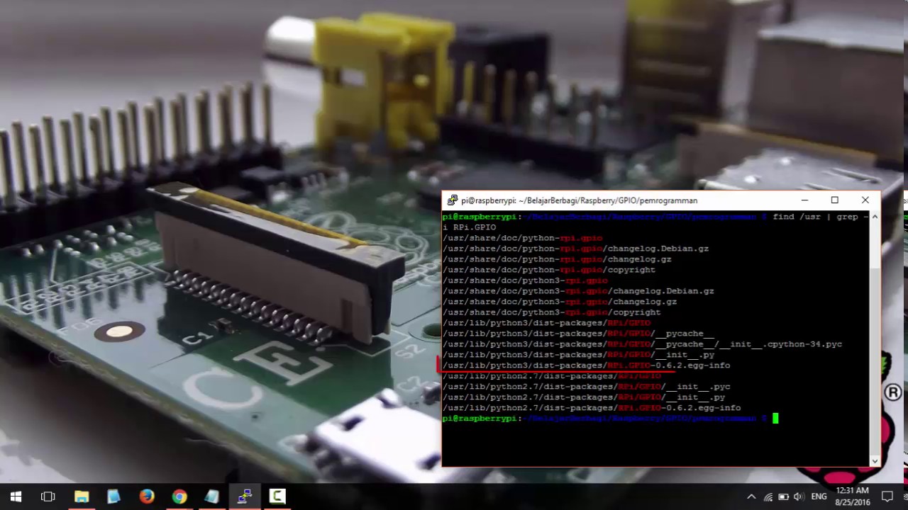 Belajar Raspberry Pi - Pemrograman GPIO 1 (Python) - YouTube