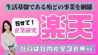 【5分で企業研究】ミス東大の神谷明采が楽天の会社概要を簡単に解説します！