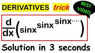 DIFFERENTIATION SHORTCUT METHOD-4, Trick to find derivative of Infinite series