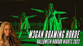 M3GAN Roaming Horde Debut Halloween Horror Nights 2023 Universal Orlando Resort
