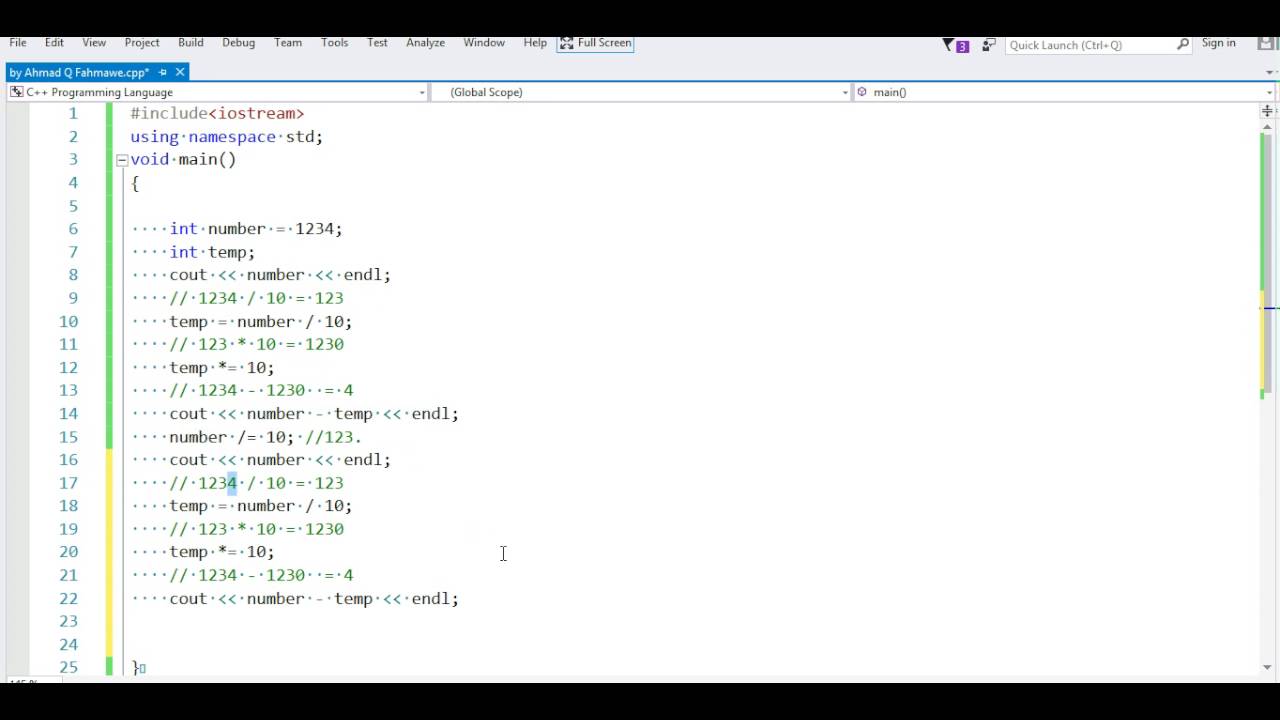 Example2 Arithmetic Operators In C++ - YouTube