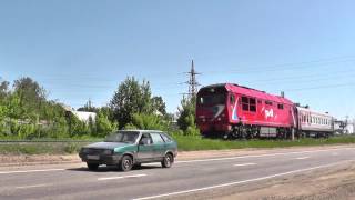 Train VS Car racing. ТЭП70БС-074 против девятки