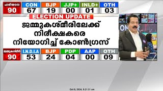 ഹരിയാനയിൽ BJP തകർന്നടിയുന്നു, കശ്‌മീരിൽ കെടാതെ കനൽത്തരി | J\u0026K Haryana Election Result 2024