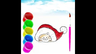 Kucing dalam topi Santa/Cat in a Santa cap/सांता कैप में बिल्ली/Mushuk qorbobo qalpog'ida. #shorts