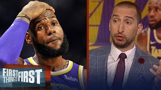 Nick Wright reacts to LeBron and the Lakers 110-105 loss to the Grizzlies | NBA | FIRST THINGS FIRST