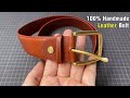 The process of making a 100% handmade leather belt