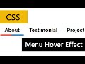 CSS Menu Hover Effect | csPoint web design tutorial