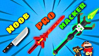 SHINCHAN and CHOP Became  PRO KNIFE MASTERS | Noob vs Pro vs Hacker In FLIPPY KNIFE | IamBolt Gaming