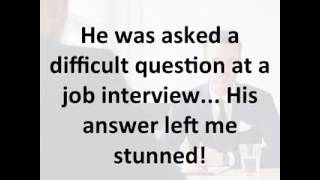 Coolest Answer | Job Interview | Amazing Answer