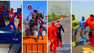 SUPERHERO MEGA BATTLE #11 MARVEL  AND DC SUPERHERO BATTLE SPIDERMAN VS IRONMAN VS FLASH VS SUPERMAN