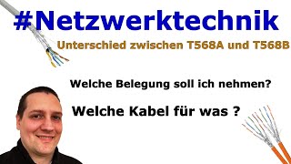 Unterschied T568A und B und welche Kabeltypen? | Netzwerkkabel / Patchkabel  / Crimpen und verlegen