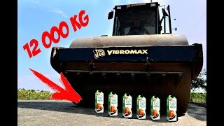 Crushing Crunchy & Soft Things by Road roller! EXPERIMENT; Road Roller VS  THE JUICE