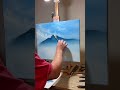 Fun Bob Ross oil landscape painting #art #artist #artshorts #painting #artwork #shortsvideo #easy