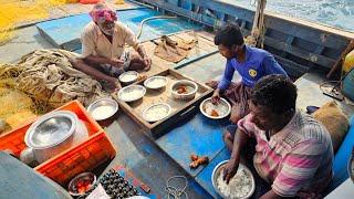 நல்ல தண்ணி தீவி கரையோரத்தில் மீன் பிடித்து  மீன் பொரியல் ரசம் சாப்பாடு