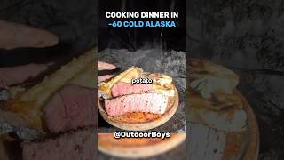 Cooking Dinner In (-60) Cold Alaska #shorts #viral @OutdoorBoys