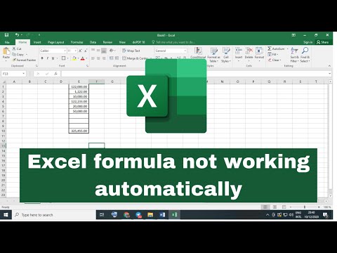 Решенный Формула Excel не работает автоматически Формула Excel не обновляется автоматически
