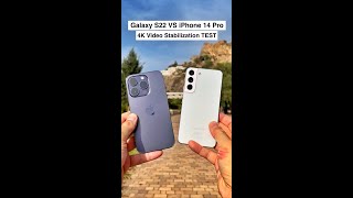 Samsung Galaxy S22 VS iPhone 14 Pro 4K Video Stabilization Test #shorts