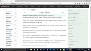 Difference between Singleton Pattern and static Class in Java. | javapedia.net