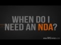 When do I need an NDA (Non Disclosure Agreement)?