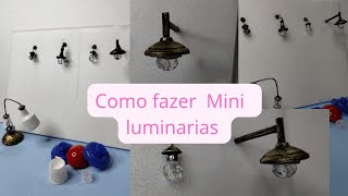 como fazer as luminárias das casinhas de isopor