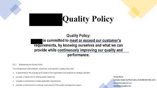 Understanding AS9100 5.2 Quality Policy