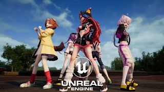 [MMD]Unreal Engine 5.1 : Vtubers (Korone,Okayu,Tsuna,Iofifteen,Towa)  | Ikkitousen 4K60Fps