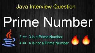 Program to find prime number in java || Java Interview Questions