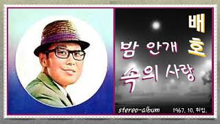 배호 - 밤안개 속의 사랑. (1967)                             (가사 동시 시청)