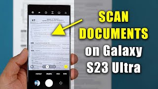 Samsung Galaxy S23 Ultra - How To Use Built-In DOCUMENT SCANNER