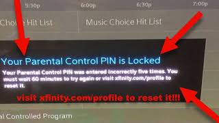 Xfinity Parental Control Reset - Bug in Functionality