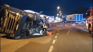 Incidente tra camion a Mansuè, strada bloccata